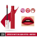 Maybelline super stay matte ink liquid lipstick 220 ambitious