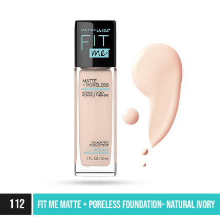 Maybelline fit me matte and poreless foundation 112 natural ivory