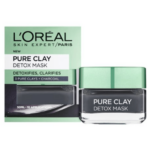 Loreal Pure Clay Detox Mask Detoxifies Clarifies Charcoal Face Mask 50ml